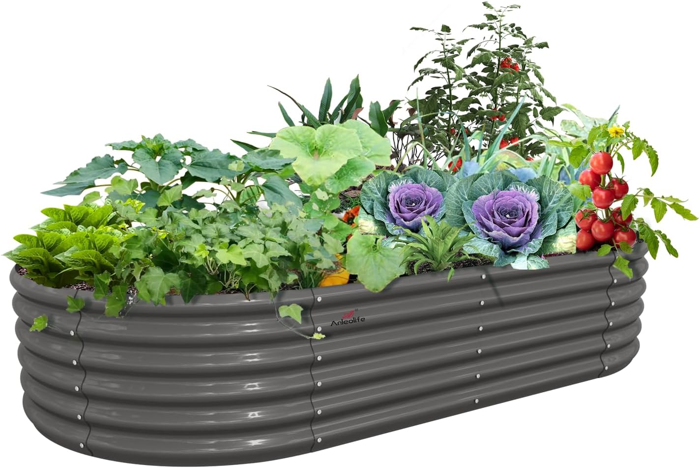 Galvanized Raised Garden Beds for Outdoor Planting by A ANLEOLIFE