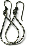 Narrow Teardrop Hoop Earrings - Hypoallergenic Niobium Ear Wires