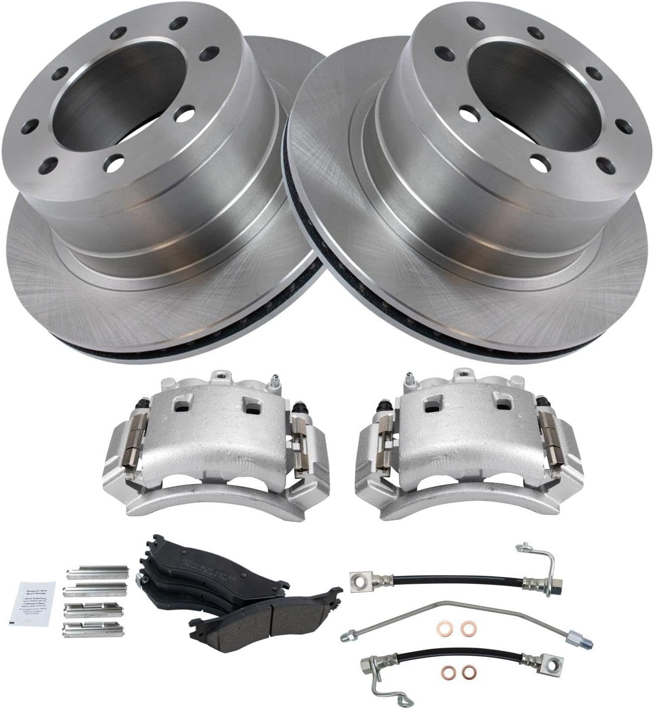 TRQ Rear Brake Pad & Rotor Kit for 2003-2008 Dodge Ram 3500