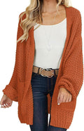 MEROKEETY Women's 2025 Fall Open Front Chunky Knit Sweater Cardigan