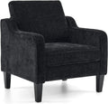 VINGLI Mid Century Modern Accent Chair - Comfortable Chenille Armchair