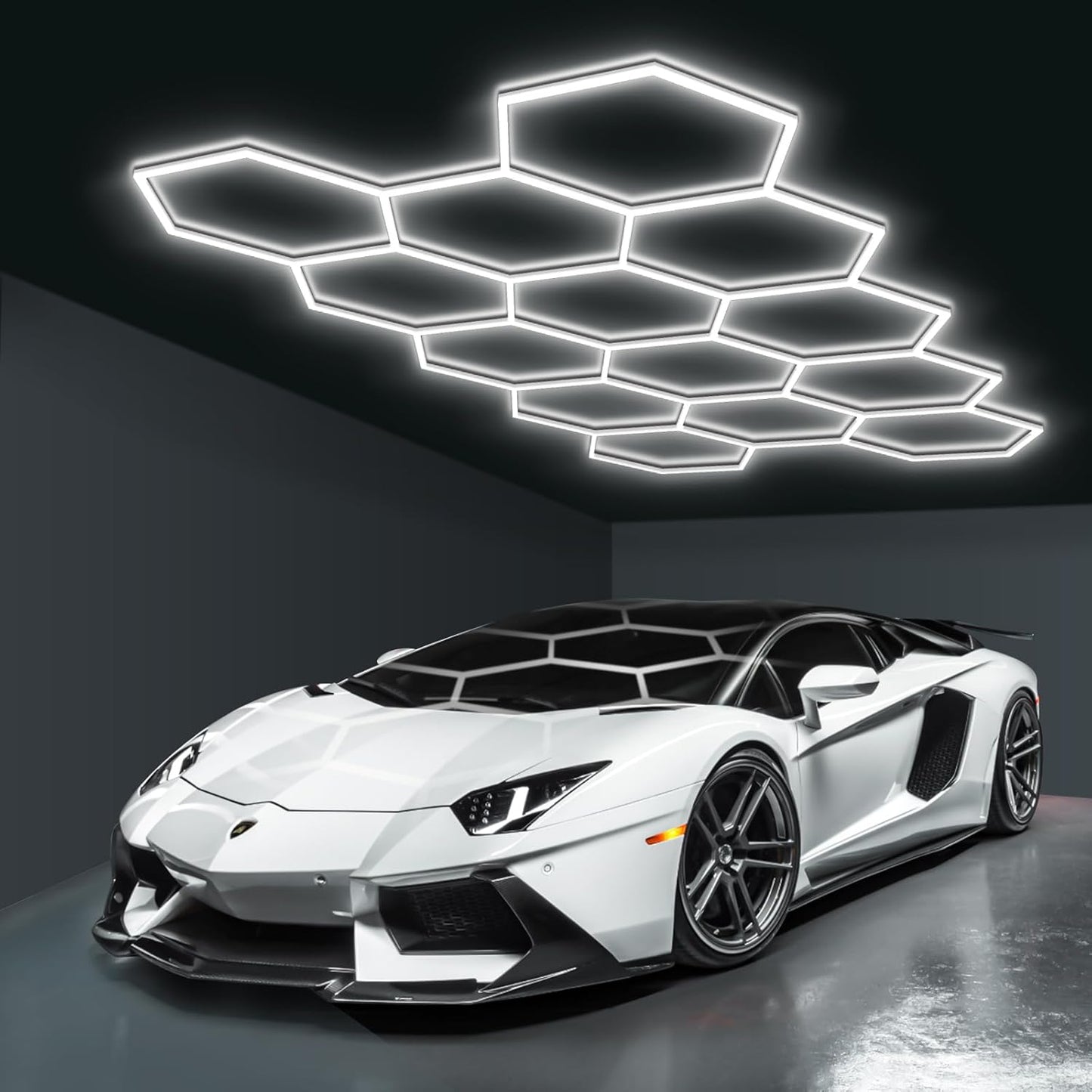 BRILLIHOOD Hexagon Garage Lights for Super Bright Illumination