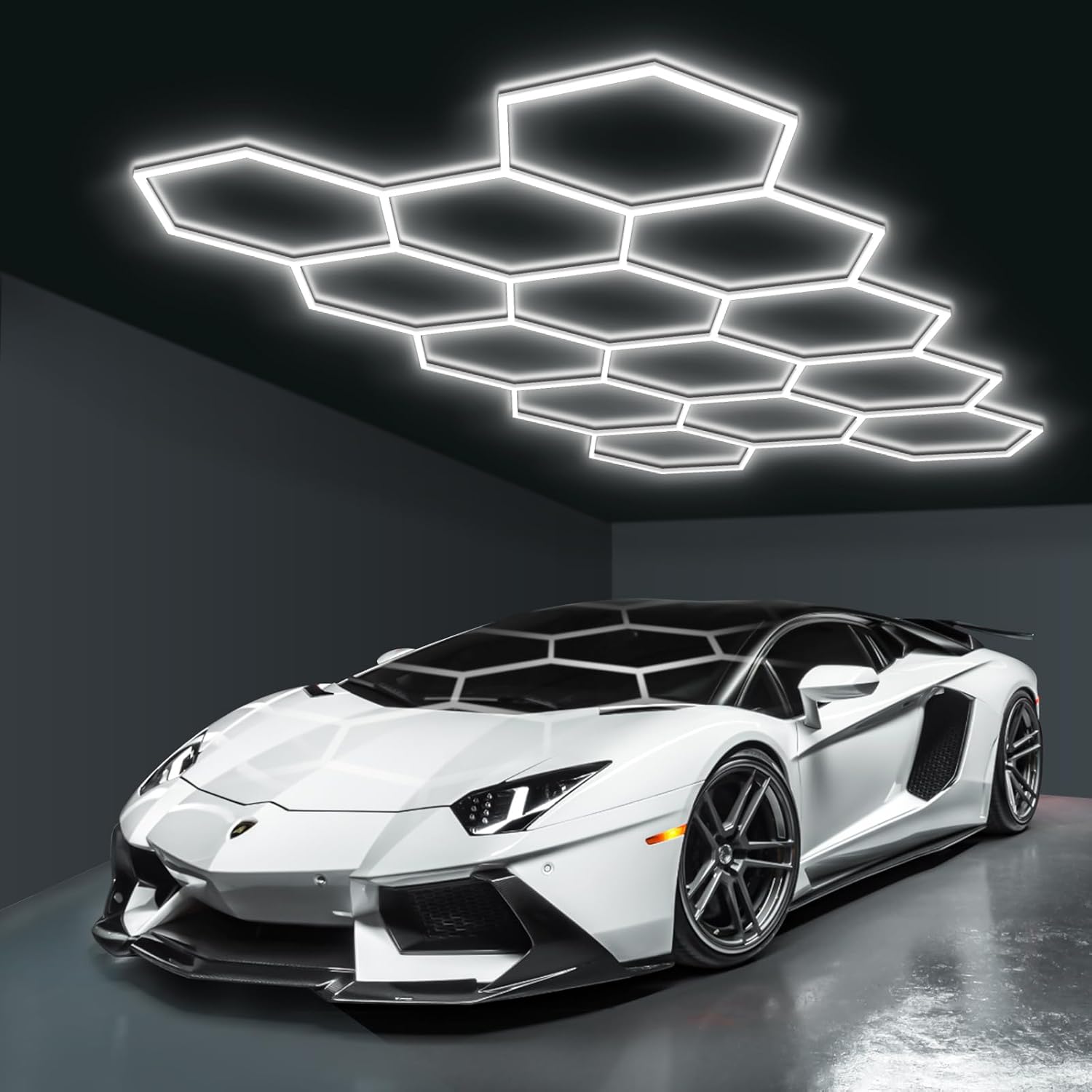 BRILLIHOOD Hexagon Garage Lights for Super Bright Illumination