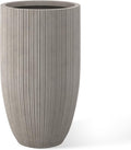 24 in Tall Round Concrete Planter - Large Indoor Outdoor Pot
