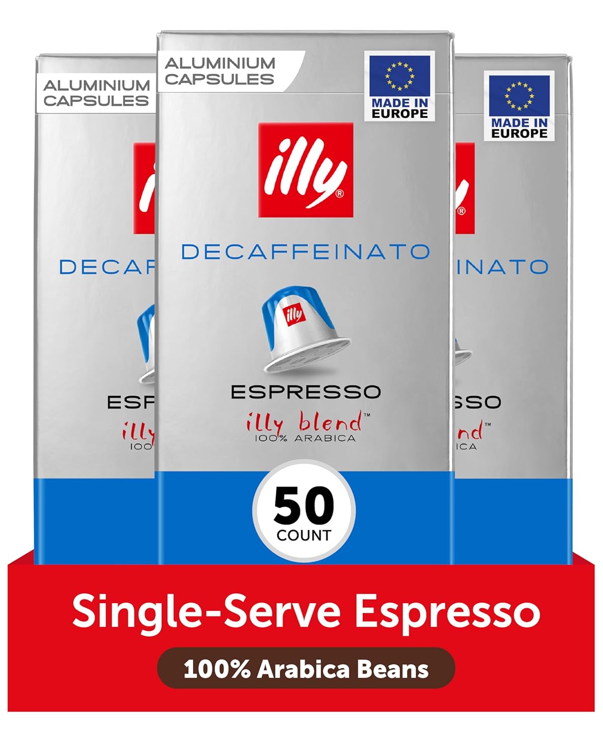 illy Aluminum Espresso Capsules for Nespresso - Decaf Coffee