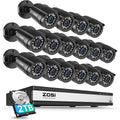 ZOSI 3K Lite 16Channel Security Camera System - 16x 1080P Bullet Cams