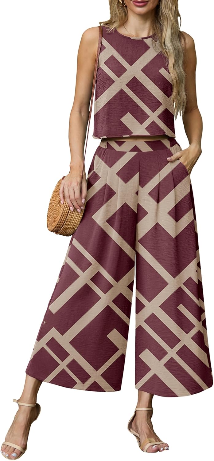 Lepunuo Womens Summer 2 Piece Outfits for Beach and Travel