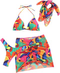 COZYEASE Women's 4 Piece Swimsuit Set - Sexy Triangle (Style S85Y)