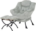 Welnow Lazy Chair with Ottoman for Small Space Comfort