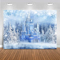 Winter Frozen Wonderland Backdrop 10x6.5ft - Photo Studio Ice Castle