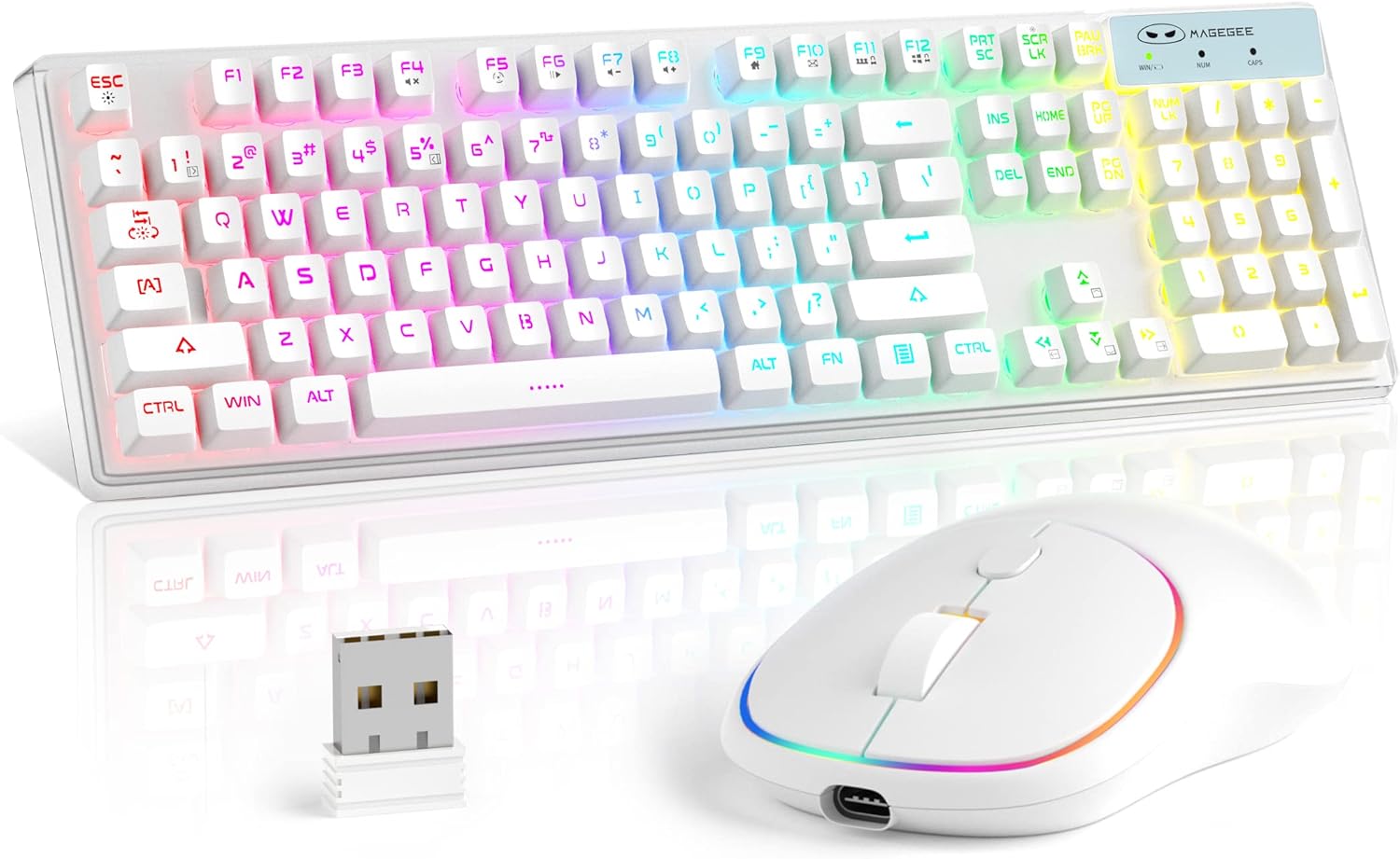 Rechargeable RGB Gaming Combo - MageGee V550