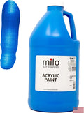 milo Fluorescent Blue Neon Acrylic Paint 64 oz Half Gallon - Glows