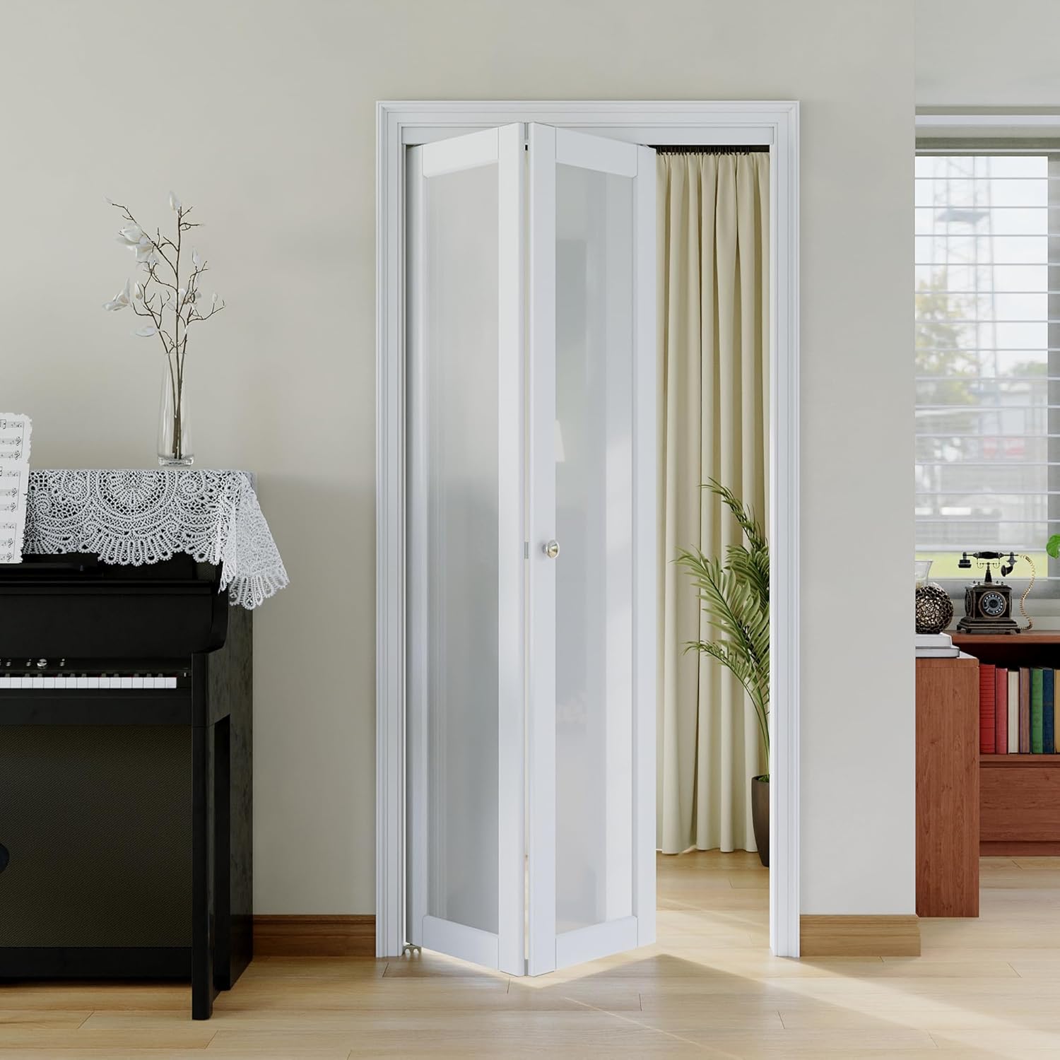 Bifold Doors for 36in x 80in Opening - Tempered Frosted Design