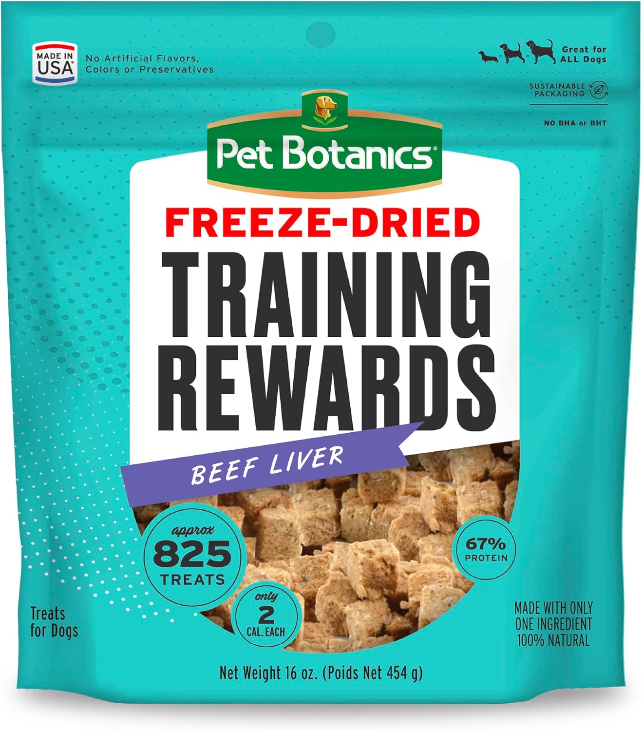 Pet Botanics Freeze Dried Beef Liver Training Treats for Dogs