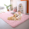 Light Pink Shag Rug 8x10 ft for Bedroom Girls - Soft Plush Bedside