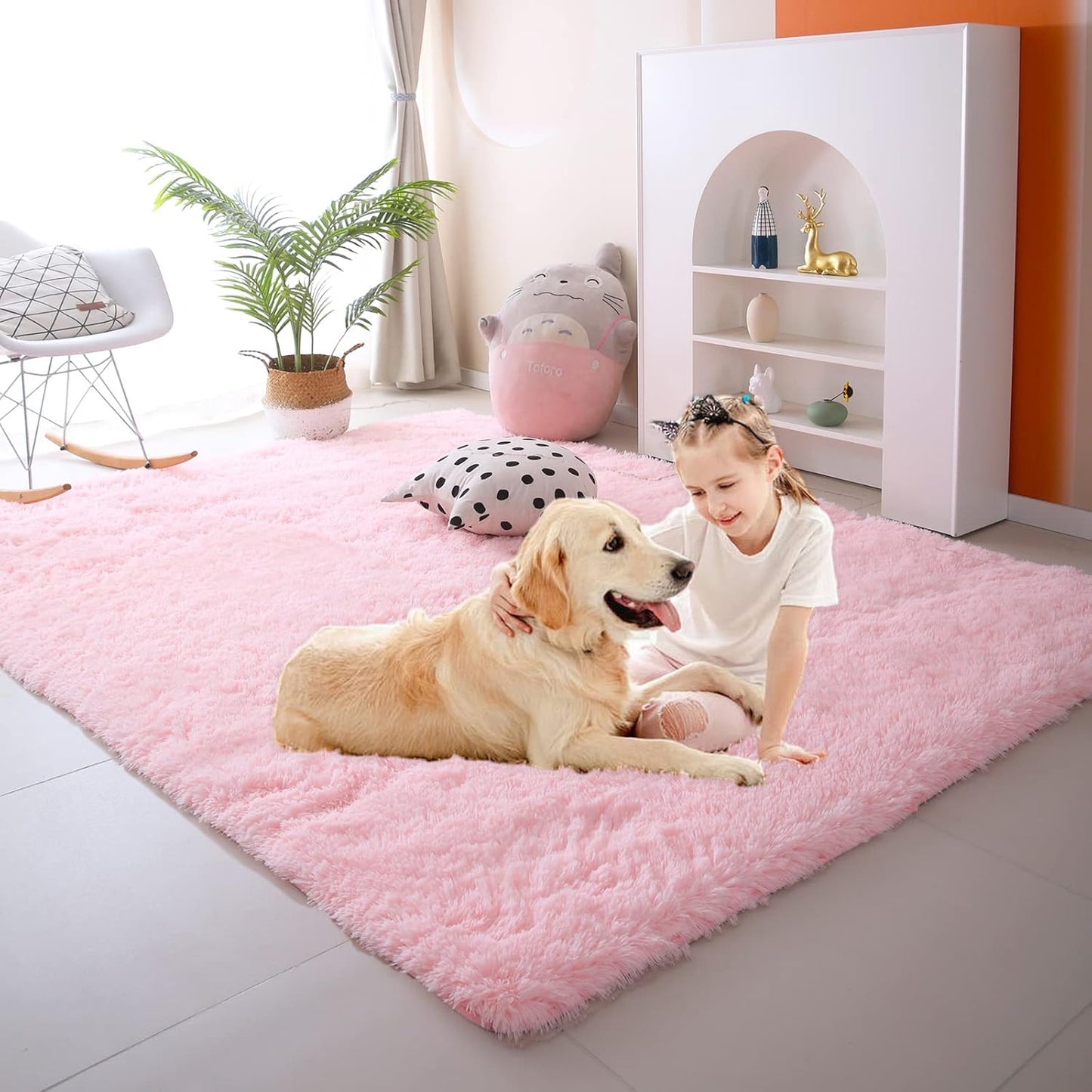 Soft Fluffy Shag Area Rug for Bedroom and Living Room Decor