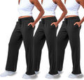 3 Pack Sweatpants Women Straight-Leg Fleece Sweatpants - Everyday