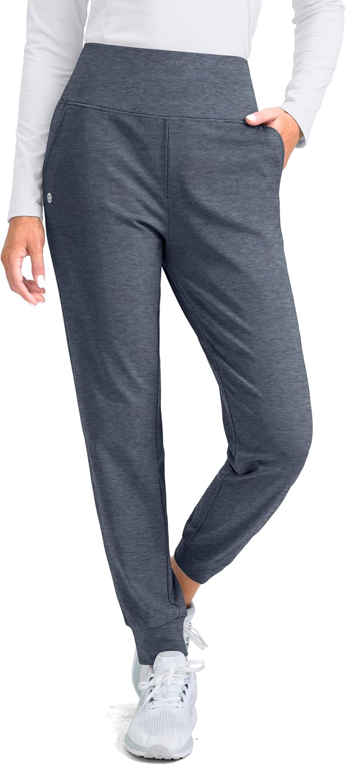 Fleece Lined Joggers for Women - High Waisted Thermal Pants