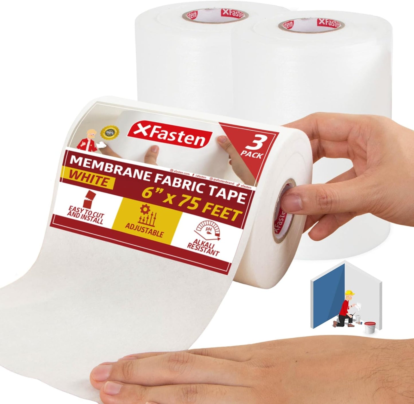 XFasten Shower Waterproofing Membrane Fabric Sheet for Durability