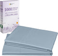King Pillowcases Set of 2 - Luxury 1000 Thread Count Sateen Blue
