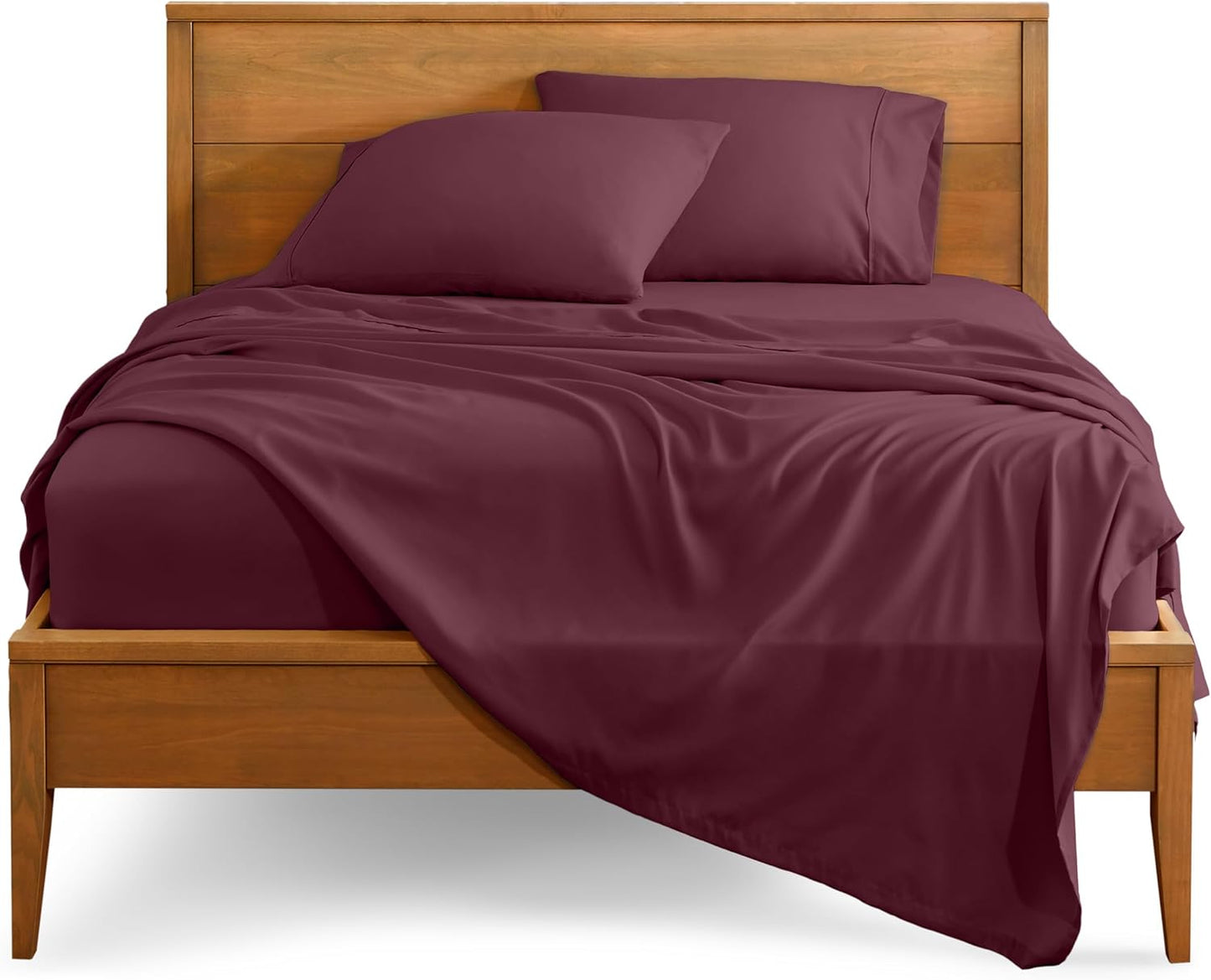 Ultra-Soft Twin XL Sheet Set for College Dorms - Burgundy
