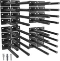 LEOPO Black 32 Pack 8 in Floating Shelf Bracket - Hidden Support