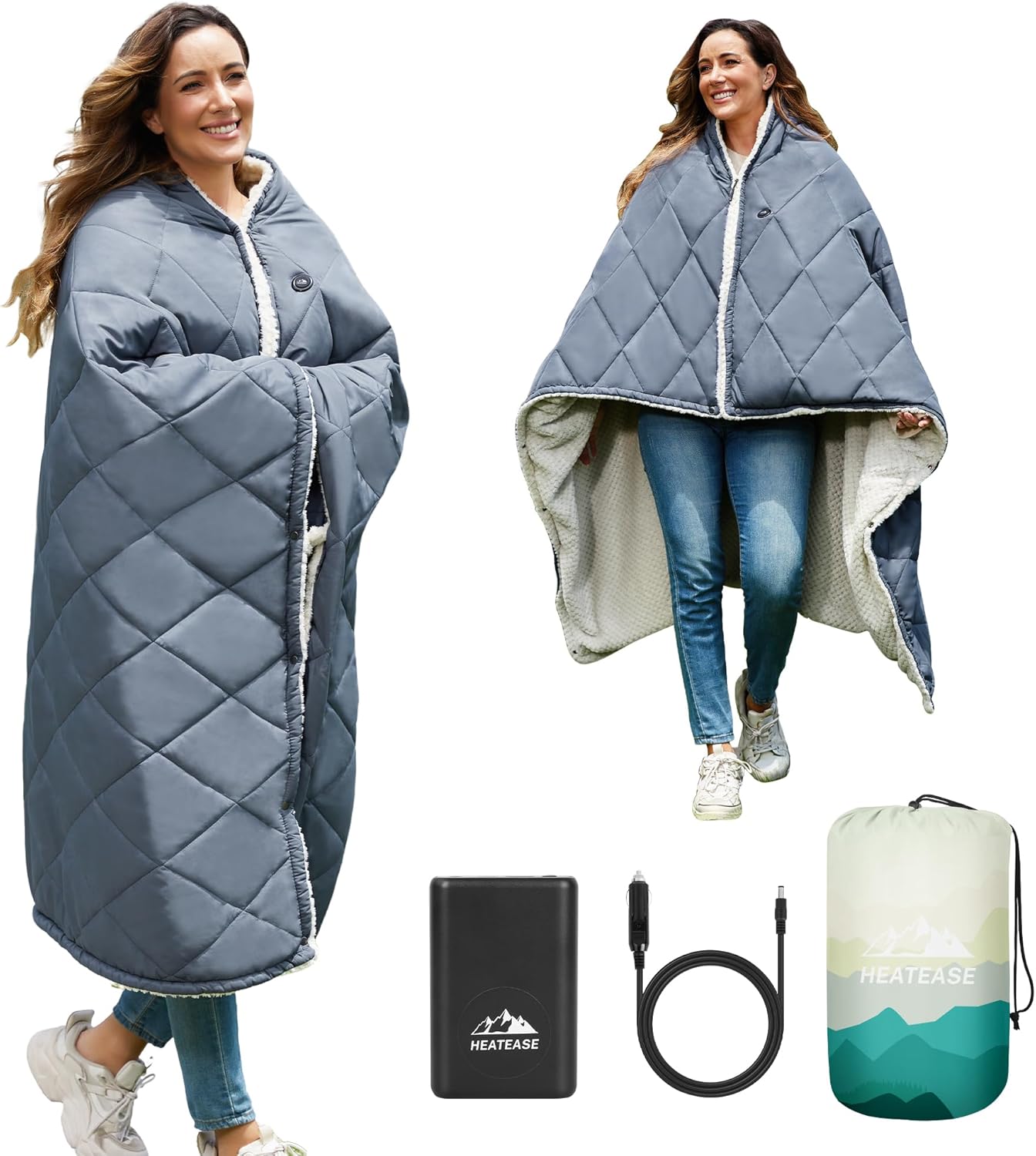Heated Blanket Battery Operated for Camping and Travel Comfort