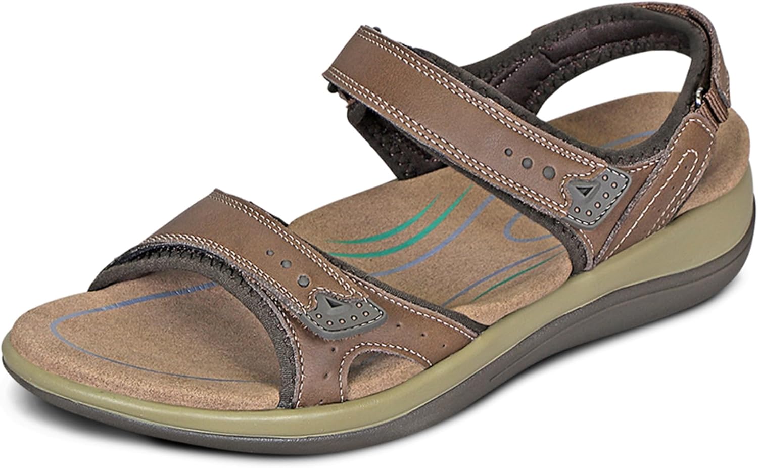 Orthopedic Leather Malibu Adjustable Sandals for Women Comfort