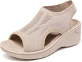 Women's Platform Walking Sandals with Memory Foam - Lightweight