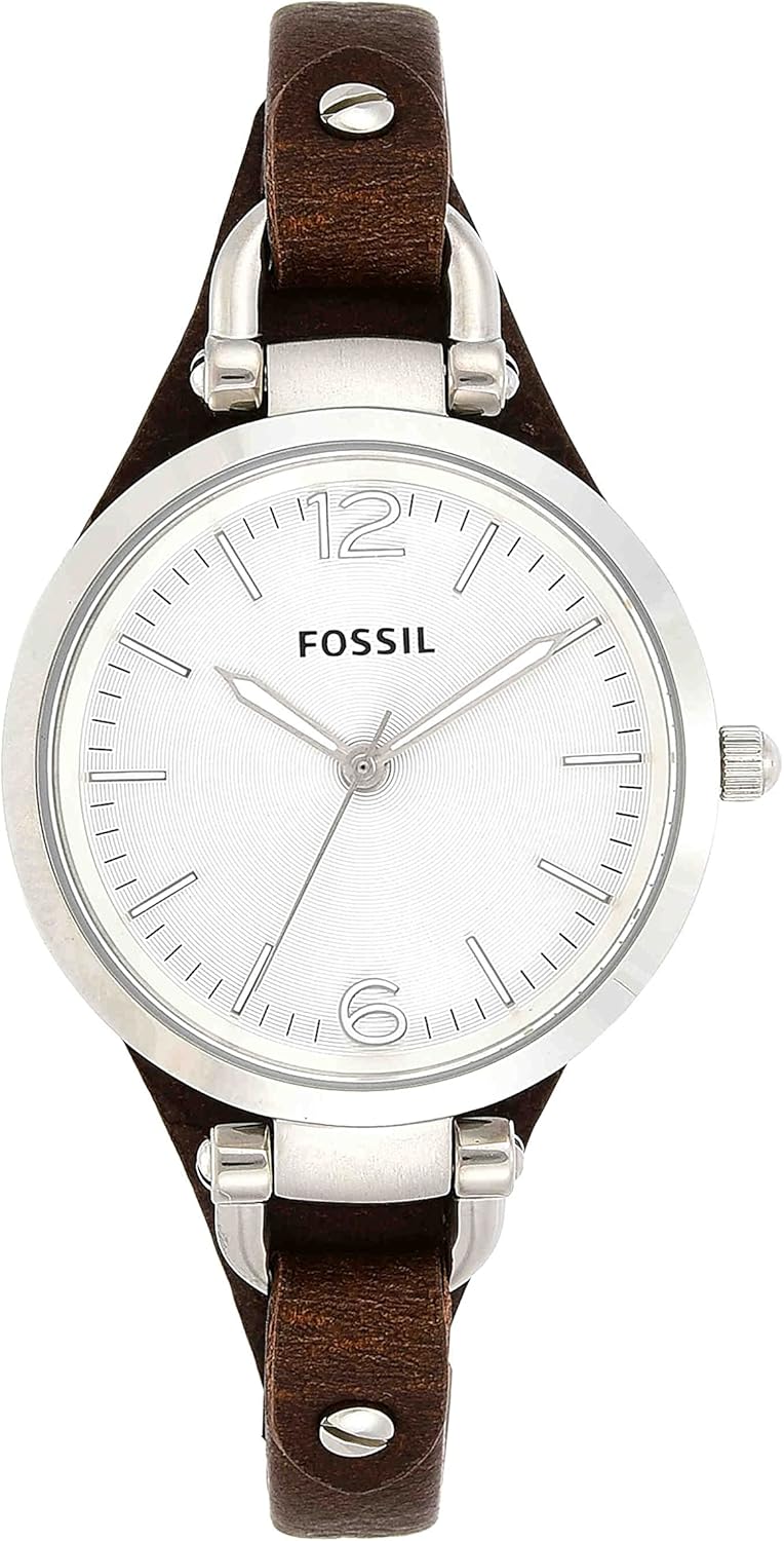 Fossil Georgia Women's Watch: Elegant Genuine Leather