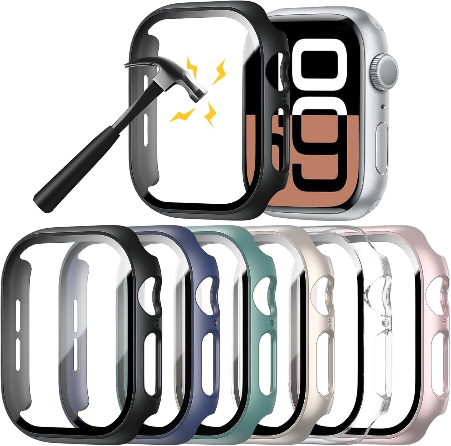 Ultra-Thin Scratch Resistant 6-Pack Apple Watch Case by Rontion