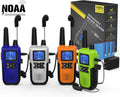 Walkie Talkies Long Range Rechargeable 4 Pack - Clear Team