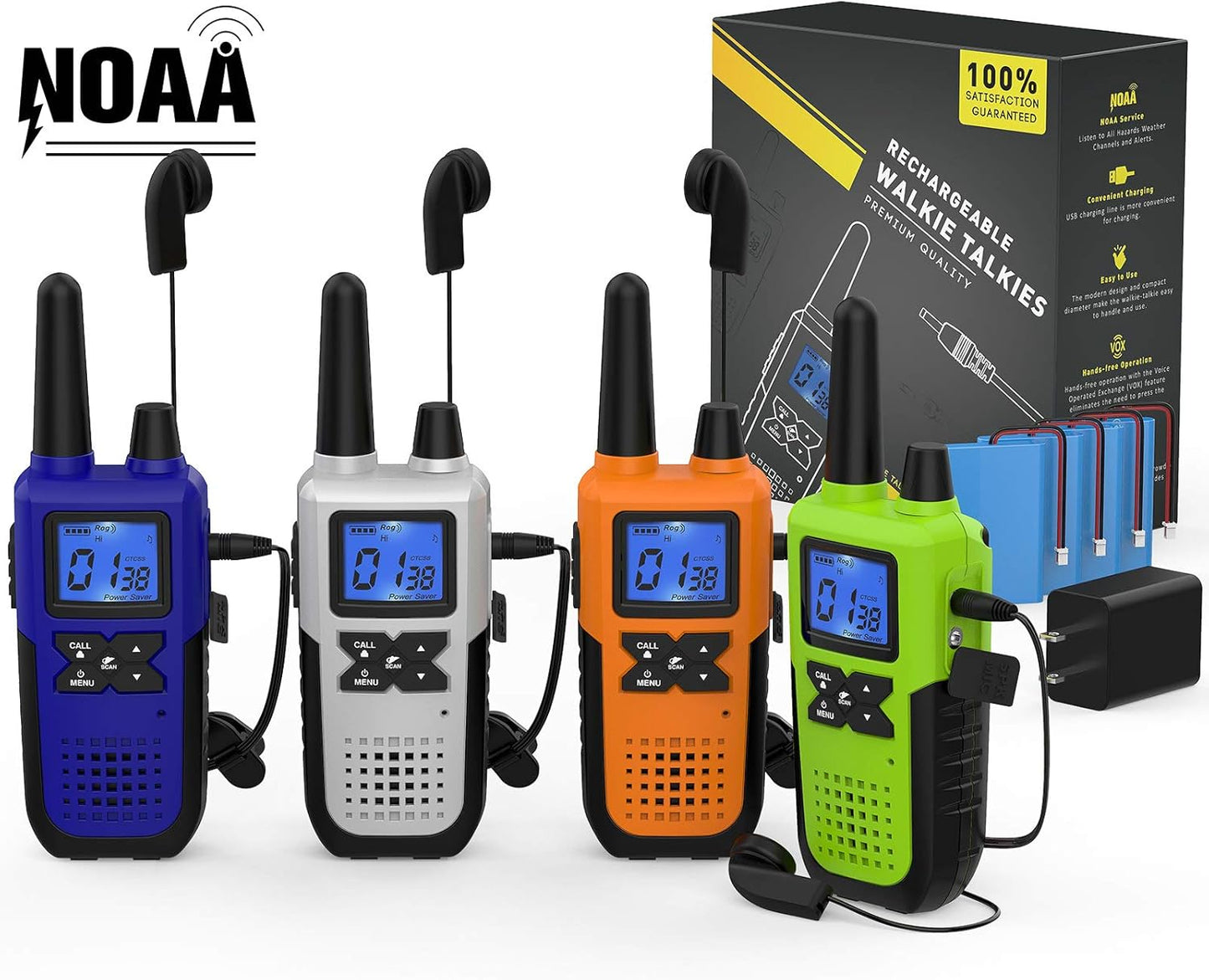 Walkie Talkies Long Range Rechargeable with Earpiece for Adventures
