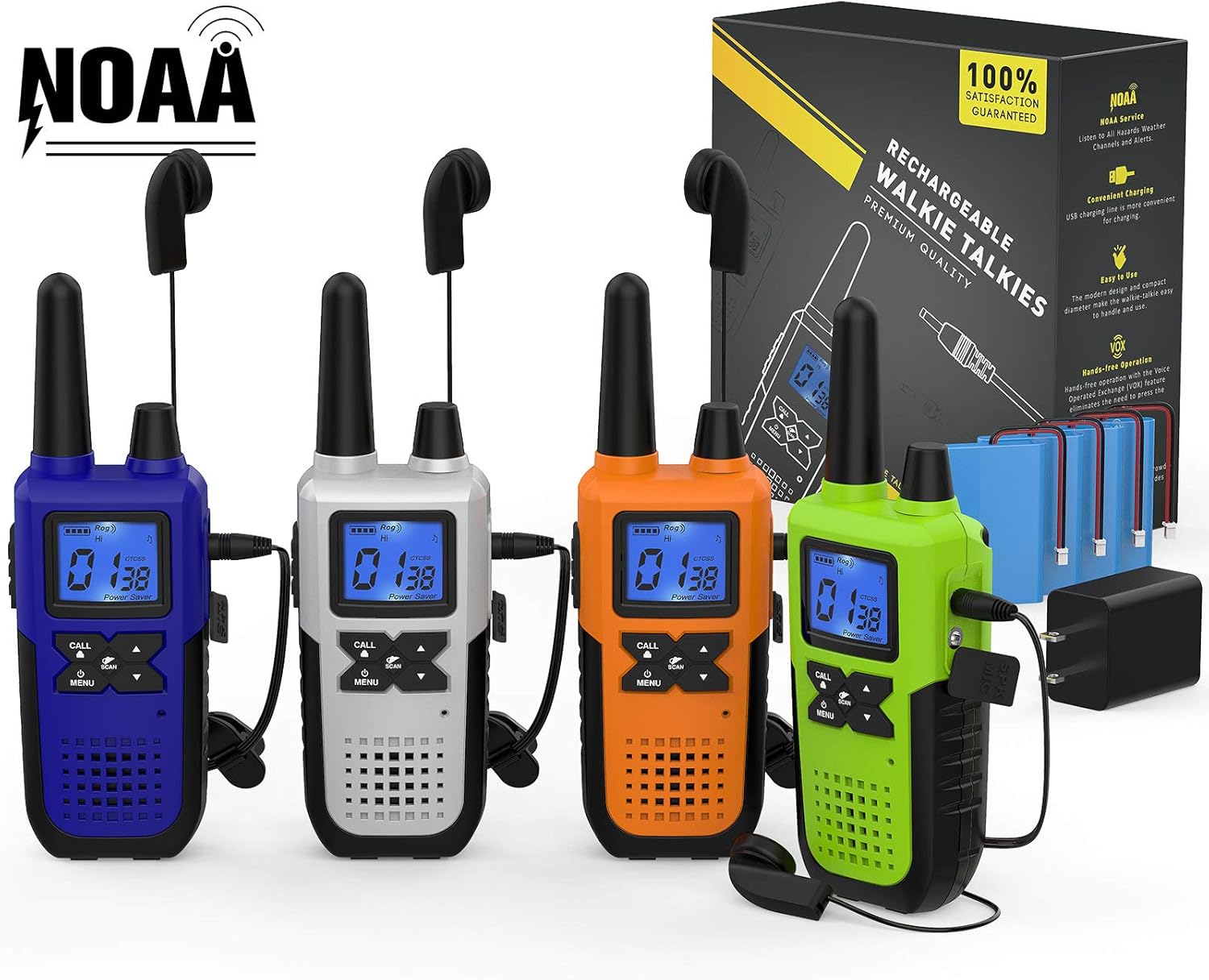 Walkie Talkies Long Range Rechargeable with Earpiece for Adventures