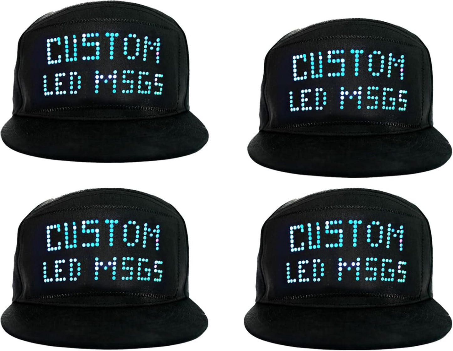 LED Display Baseball Cap with Bluetooth for Custom Messages