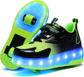 Roller Shoes Girls Sneakers USB Rechargeable LED Lights Up - Beginner