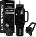 Coldest 46 oz Tumbler with Handle and Straw - Leak Proof, Insulated