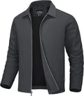 Men's Lightweight Polyester Windbreaker Jacket - Full Zip Comfort