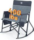 TIMBER RIDGE Folding Oversized Rocking Camping Chair - 400lb Capacity