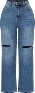 THUNDER STAR Womens High Waisted Wide Leg Jeans (Style 1CTC)