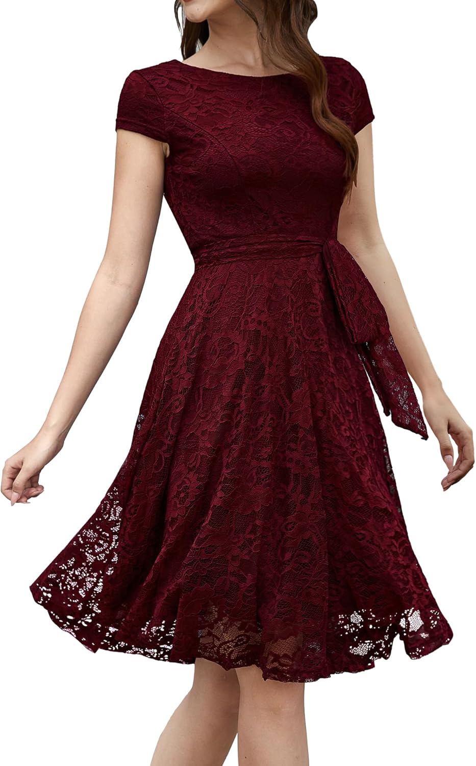 MUADRESS Women's Lace Cocktail Wedding Party Dress Review