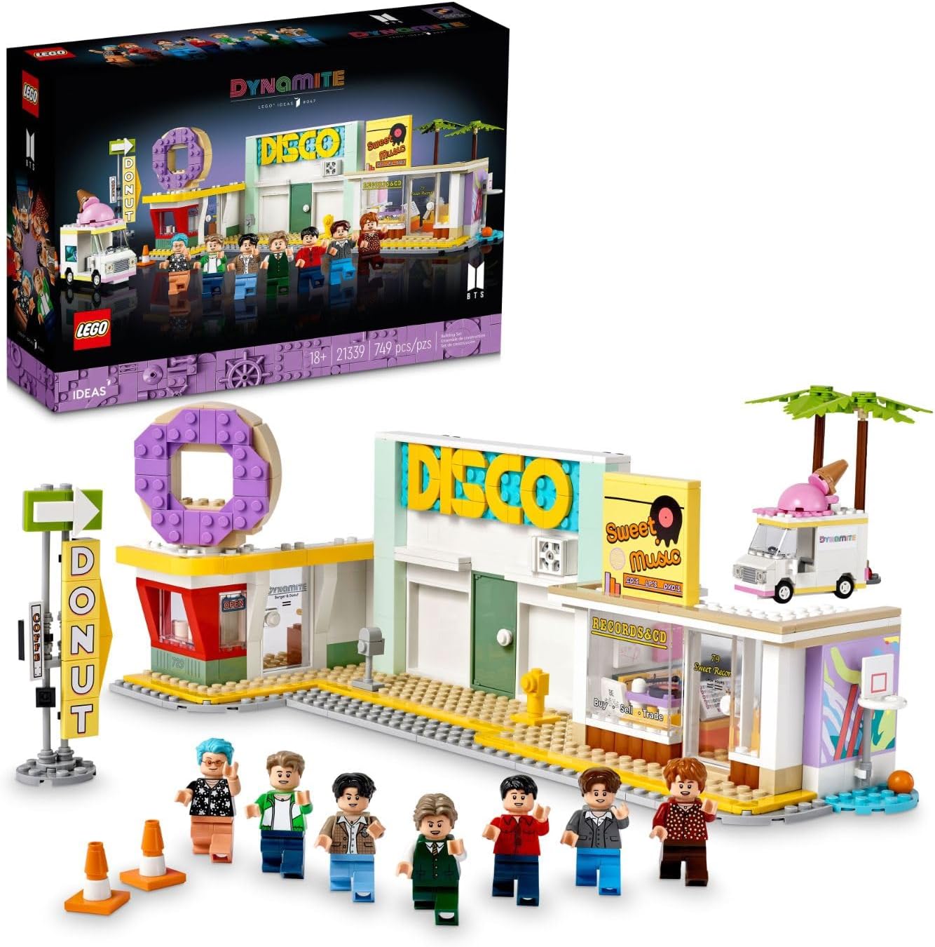 LEGO Ideas BTS Dynamite 21339 Model Kit with 7 Minifigures