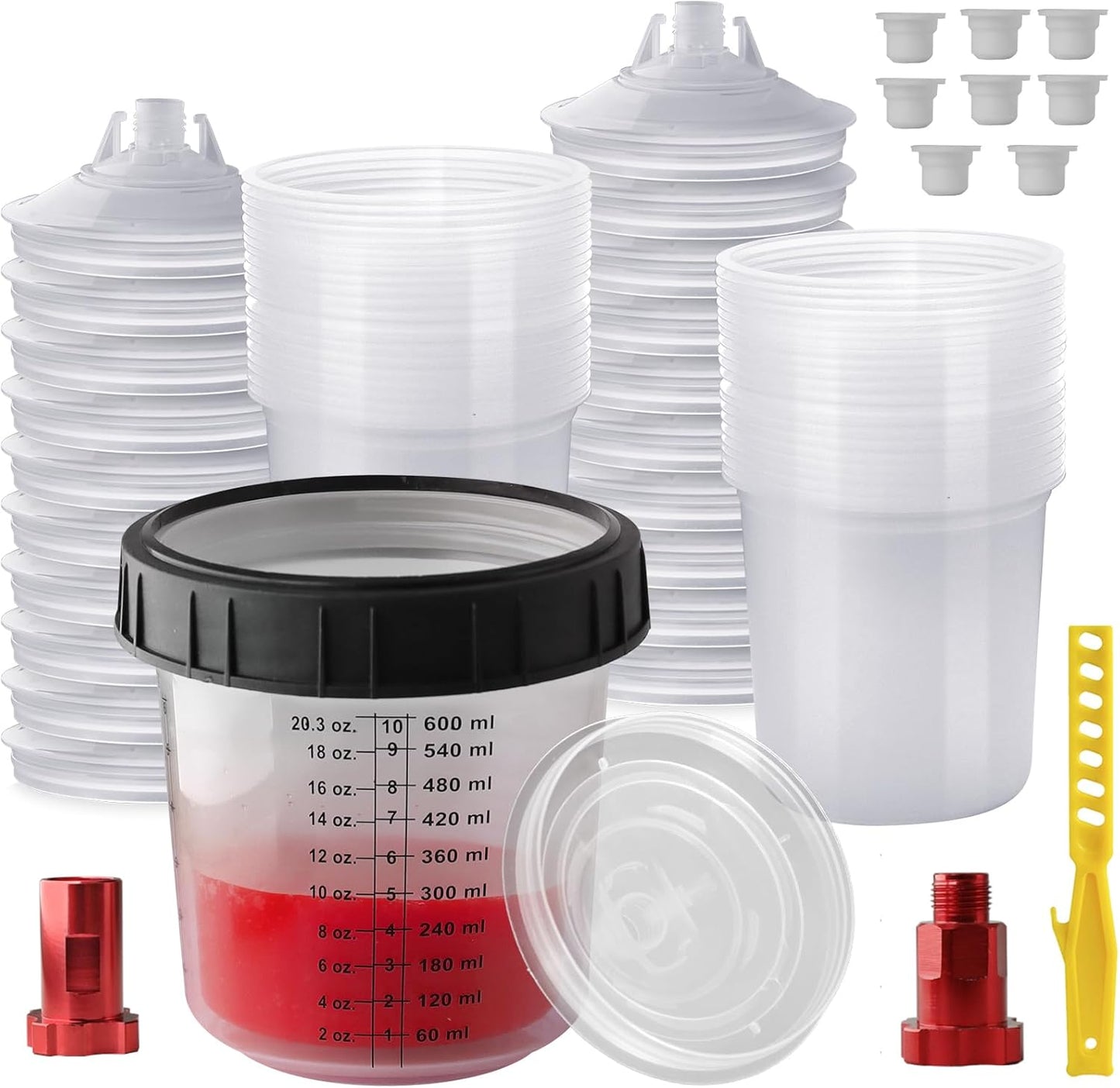 Disposable Paint Mixing Cup Kit for Easy Mixing and Spraying