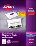 Avery Customizable Name Badges Magnet Style 3 in x 4 in - Secure
