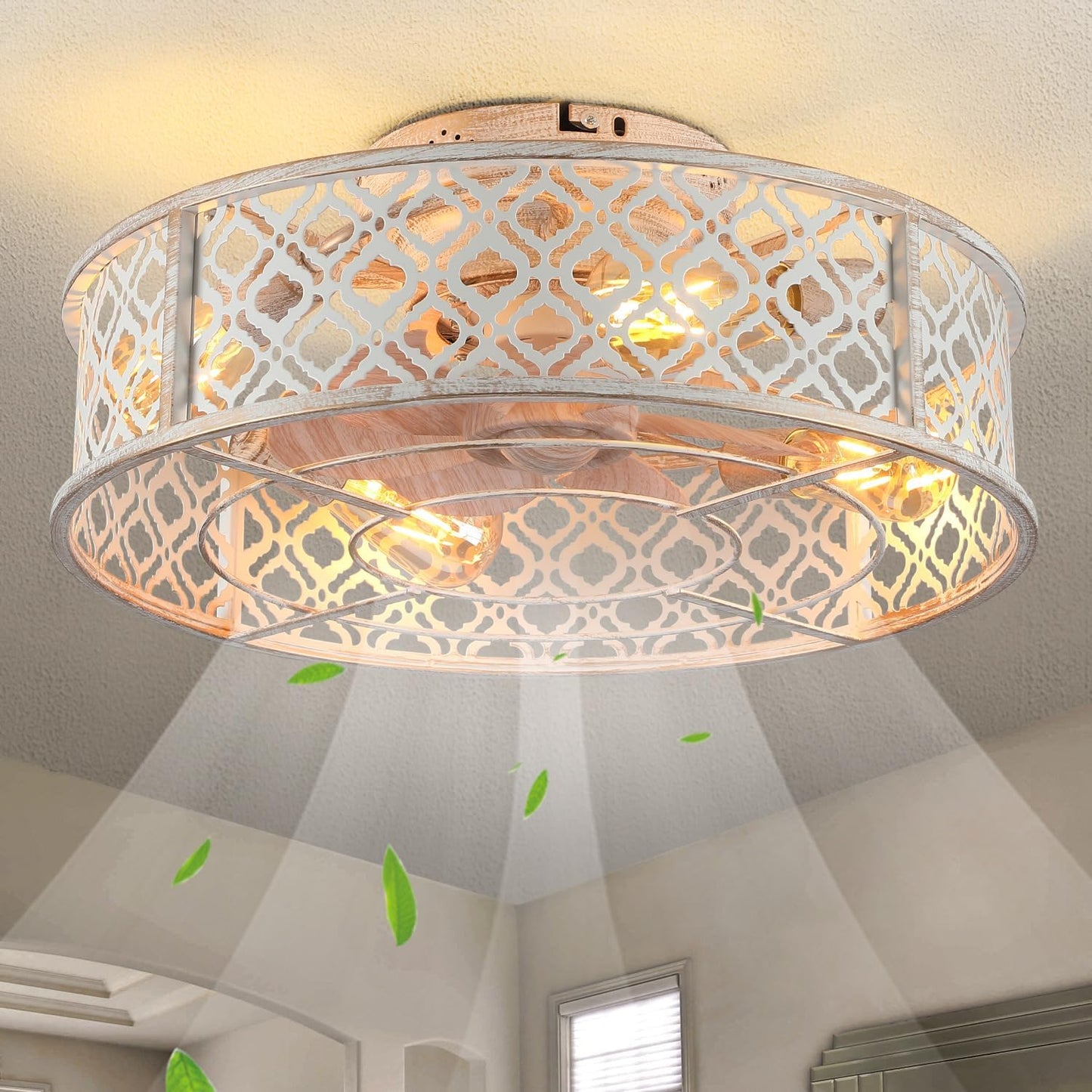 20 Caged Ceiling Fans with Lights for Stylish Home Comfort