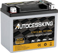 YTX12-BS Motorcycle Battery 12V 10Ah - Reliable AGM Replacement