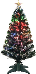 3ft Pre-Lit Fiber Optic Artificial Christmas Tree with Top Star