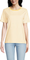 Lands' End Women's Relaxed Supima Cotton Crew Neck (Style 9X3H)