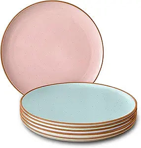 Mora Ceramic Dinner Plates Set of 6 - Modern Rustic Dinnerware