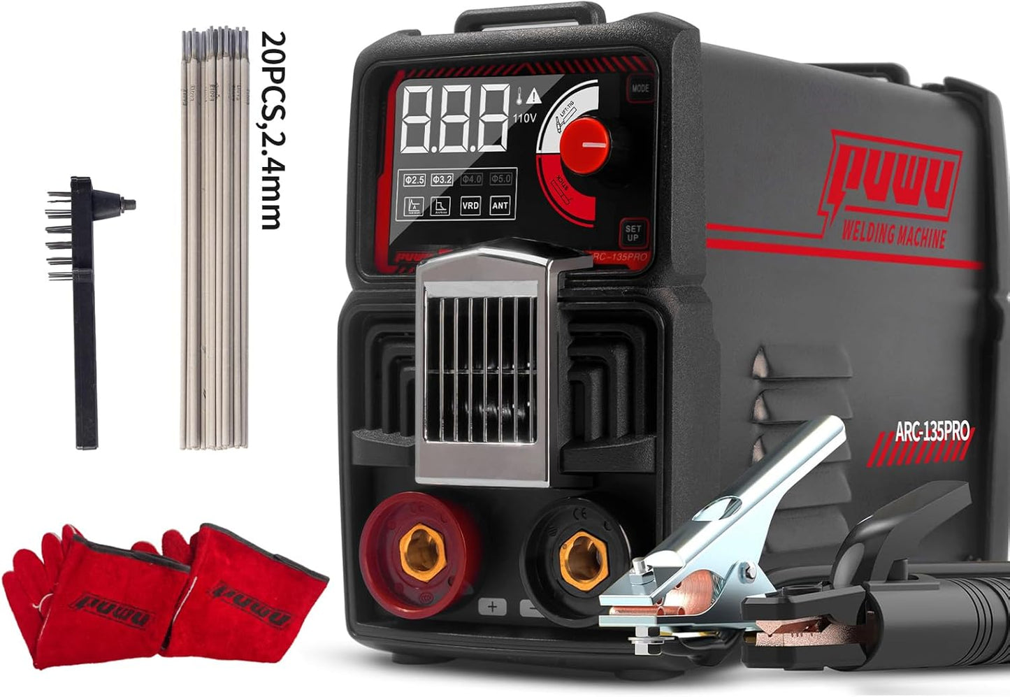 110V 135A Stick Welder for Precision Welding with Accessories